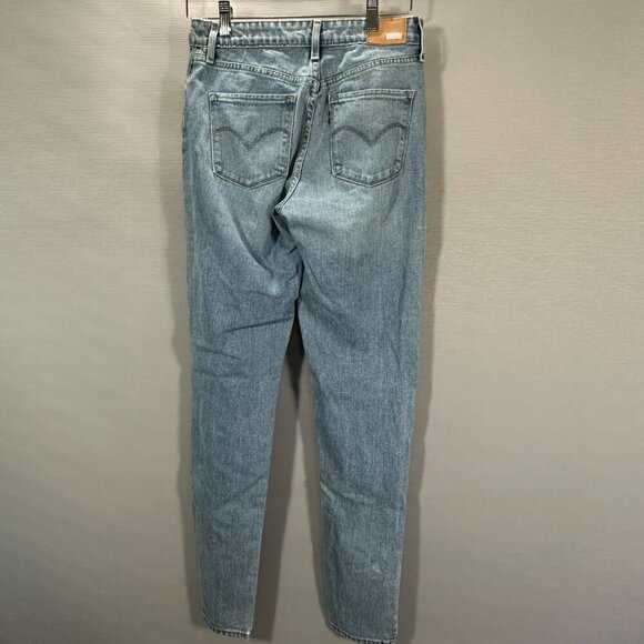 Levis Jeans Womens 27 HIgh Rise Skinny Cotton Stretch Light Wash Pockets Mom - Picture 5 of 11